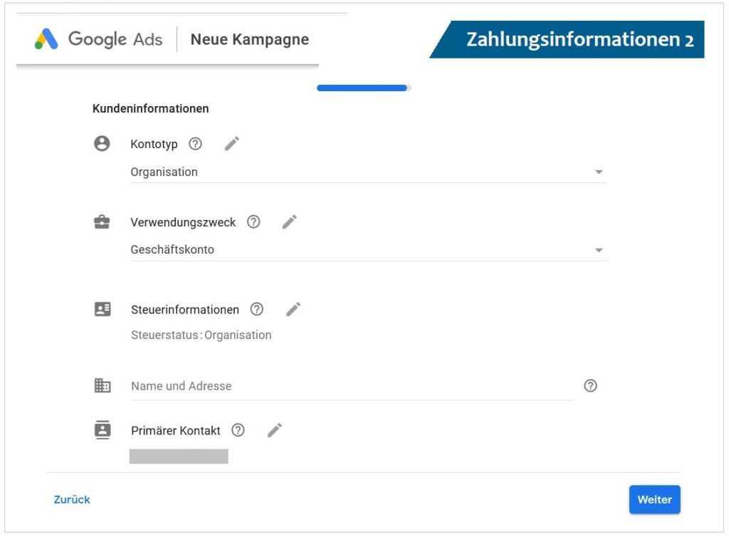 Zahlungsinformationen angeben 2